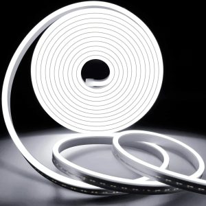 Mini Cool White Neon Flex 12V 6x12mm 120LEDs/m IP65 Waterproof 2.5cm Cut Kit