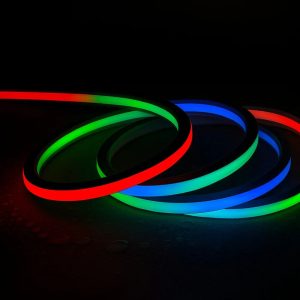 RGB LED Neon Flex 220V 240V 16x16mm Top Bend IP65 Dimmable Kit