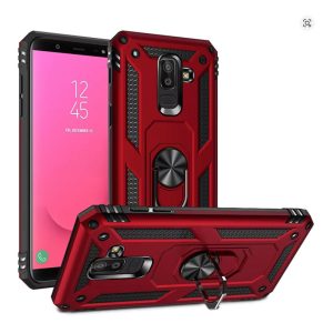for samsung galaxy j8 2018 armor shockproof case for samsung j4 j6 plus a6 a7 a8 plus 2018 magnet car holder ring case cover