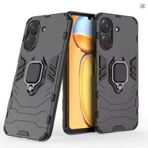 for poco c65 cover case xiaomi poco c65 c 65 capas pc back shockproof ring holder stand magnetic armor case for poco c65 fundas